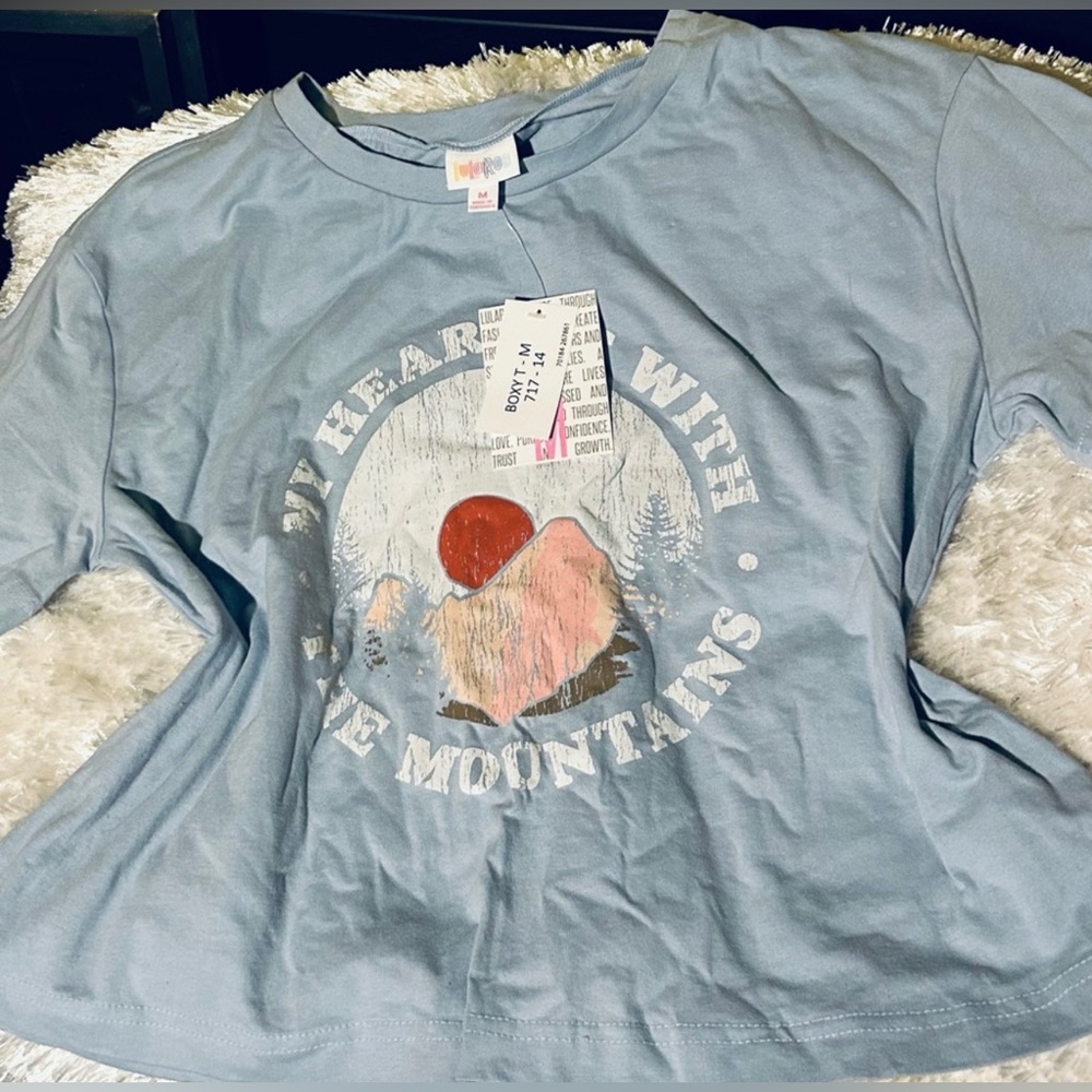 LuLaRoe Large Tee.  Super cute!  Worn/washed once, tags removed